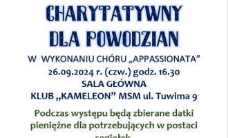 KLUB „KAMELEON” ZAPRASZA NA KONCERT CHARYTATYWNY DLA POWODZIAN.