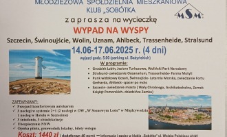 Klub " Sobótka" zaprasza na WYPAD NA WYSPY